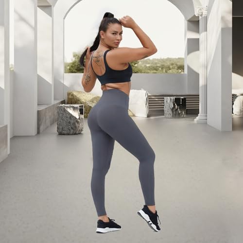 High Waisted Leggings for Women - No See Through Tummy Control Cycling Workout Yoga Pants with Pockets Reg & Plus