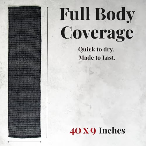 REBEL SCRUB CLUB Japanese Exfoliating Washcloth - Made in Japan, 100% Nylon Shower Towel, A Body Wash Cloth for All Skin Types. x1-Pack