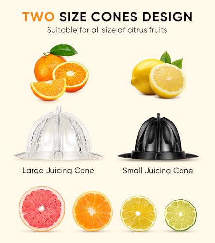 Amzpass 120W Electric Citrus Juicer with Dual Cones — view 7