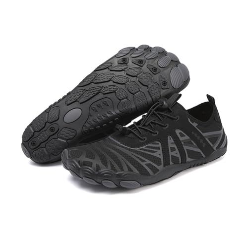 Zapatos descalzos para mujer y hombre, caja ancha, zapatos descalzos unisex Zero-Drop transpirables, zapatos descalzos para hombre y mujer, secado rápido, zapatos descalzos, fitness., Negro , 40 EU
