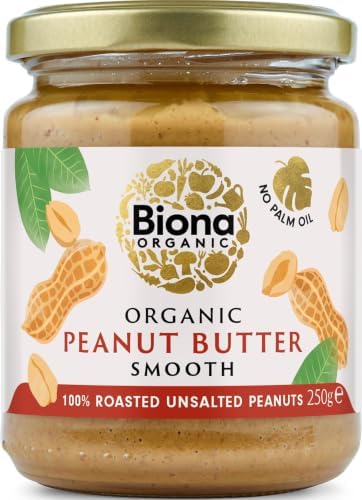 Biona Organic Smooth Peanut Butter No Salt, 500g