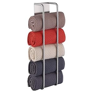 HomeHeng Y01-BN Gastenhanddoekhouder, handdoekhouder zonder boren, roestvrij staal, SUS304 handdoekrek, handdoekring, zelfklevend, handdoekhouder, badkamer, gastenhanddoekhouder 40 cm geborsteld,