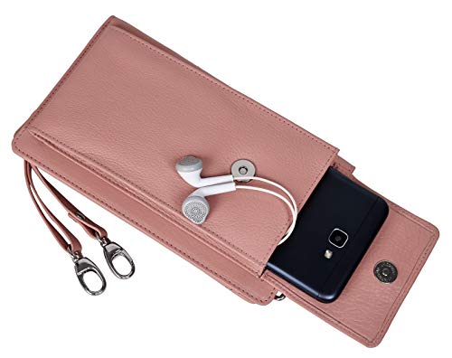 Image of URBAN FOREST Ruby Pink Leather Sling Wallet for Women