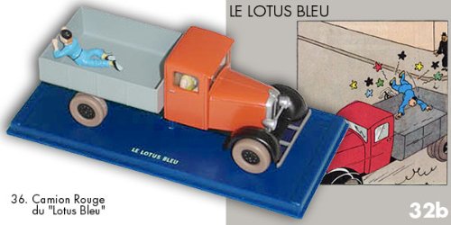 Cartes Postales Tintin Voiture Miniature Tintin 1/24 - La Voiture De Mitsuhirato (Le Lotus Bleu) - Hachette Voiture Collection 1/24