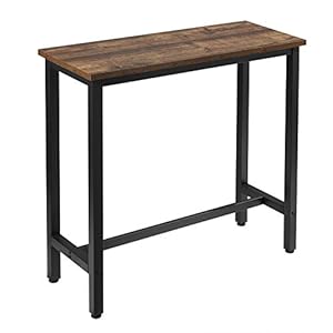 WOLTU 1 X Bartafel Hoge tafel Bistrotafel met metalen structuur Spaanplaat tafelblad,Keukentafel Eettafel 100x40x100cm…