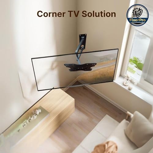 Image of SM1 Full Motion Movable TV Wall Mount Stand for 24 to 42 Inch LED /LCD /Smart TVs | Adjustable Arm 40mm-360mm | Heavy Duty Wall Bracket | Max Load 20 Kg | VESA Up to 200x200