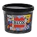 Produktbild Simba 104114114, Blox, 100 schwarze Bausteine für Kinder ab 3 Jahren, 4er Steine, inklusive Dose, hohe Qualität, vollkompatibel mit vielen anderen Herstellern