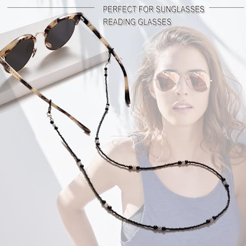 Image of Beaded Eyeglass Chains Glasses Chain For Women Stylish Sunglasses Strap Eye Glass Holders Around Neck Glasses Lanyard