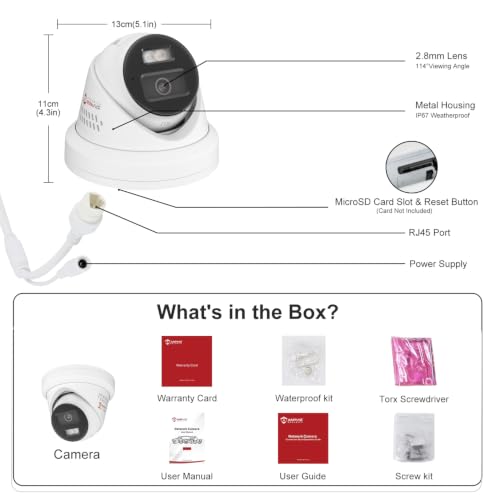 Anpviz 5MP PoE IP Active Deterrence Camera, Wired Security Camera Outdoor - image 8