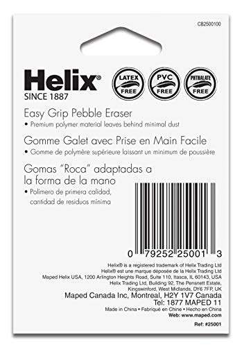 Helix White Pebble 25001 borrador ergonómico para corregir sin romper el papel fino 2