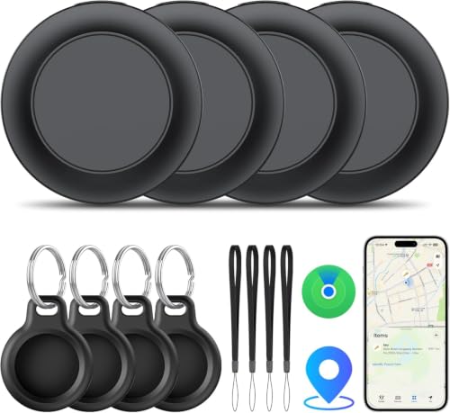 Air Tracker Tag Pack de 4: localizador de objetos compatible con Apple Search para tus maletas