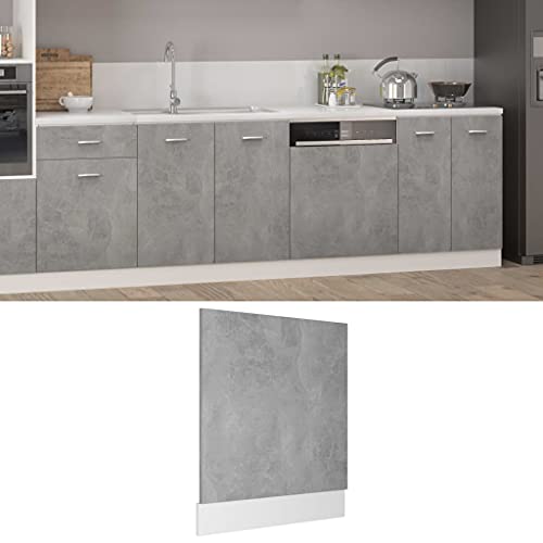 Willood Panel para lavavajillas contrachapada Gris hormigón 59,5x3x67cm