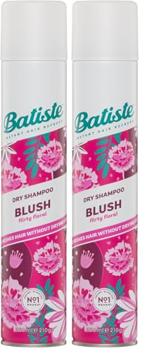 Batiste Blush Dry Shampoo 350mL - Quick Hair Refresh with Flirty Floral Scent, Adds Volume & Texture, & Absorbs Oil, Ideal for Daily Haircare & Styling, For All Hair Types, Instant Results (Pack of 2)