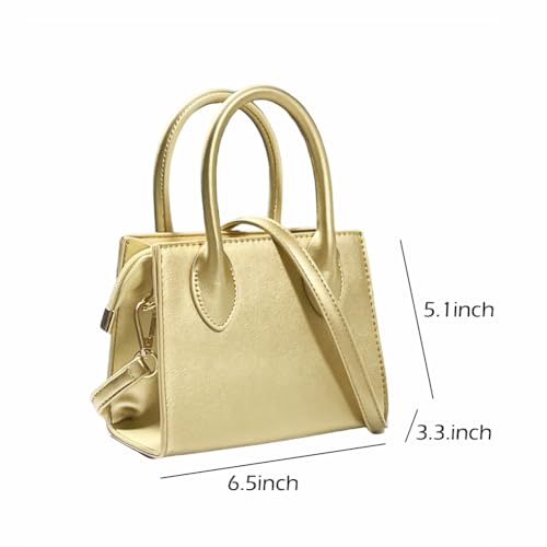 Image of Small crossbody tote bags for women faux leather cute clutch mini purses and handbags
