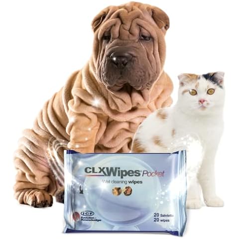 ICF CLX Dog Puppy Cat and Pet Wipes - Antibacterial Antiseptic and Antifungal Grooming and Cleaning Wipes for Paw Ear Tushie Face and Bums - 20pck Cover