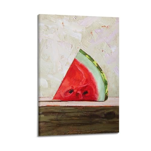 Poster tranche de pastèque JIDUHON peint à l'huile 3D toile 20x30cm