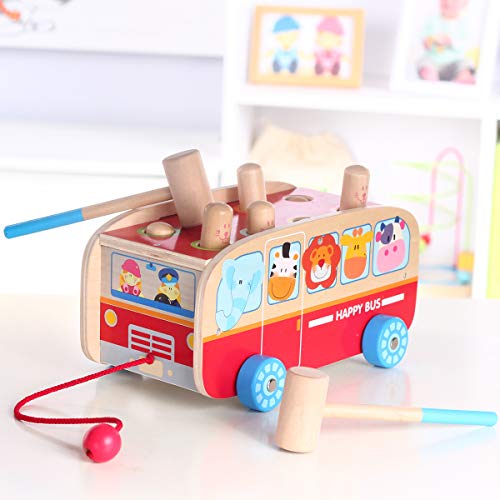 Vanplay Montessori Spielzeug Steuerrad Kinder Lenkrad Busy Board Holzspielzeug Activity Board Motorikspielzeug… – Bild 8