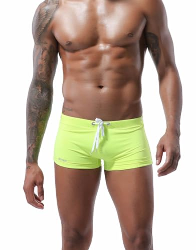 Fashion Low Waisted Swim Trunks Men's Beach Swimwear Surfing Sunbathing Swimsuits2