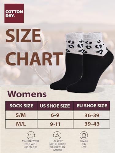 Image of COTTON DAY Women's Soft Combed Cotton Socks Seamless Toe Black White Navy