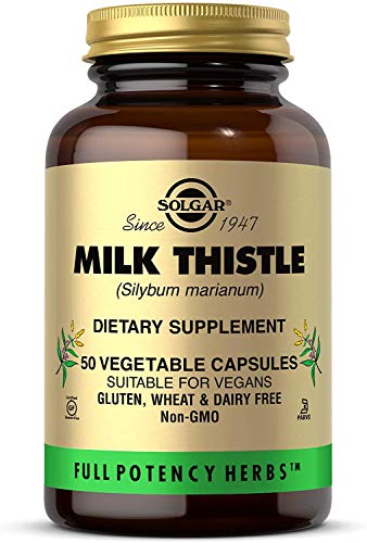 Solgar Milk Thistle, 100 Vegetable Capsules - Liver Support - Full Potency (FP) - Non-GMO, Vegan, Gluten Free, Dairy Free, Kosher - 100 Servings