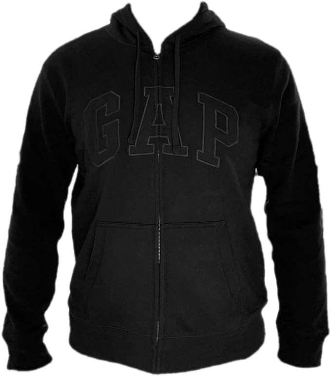 GAP Men's Full Zip Fleece Logo Hoodie