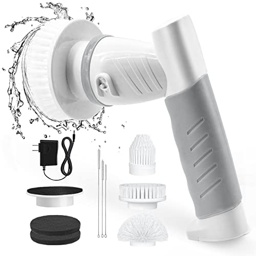 Electric Spin Scrubber,Power Scrubber Cleaning Brush With 5 Brush Heads,Electric Cleaning Brush Rechargeable Cordless Spin Scrubber For Bathroom Floor Tile Tub Kitchen Car, Model: Ebc-885 #TOP8