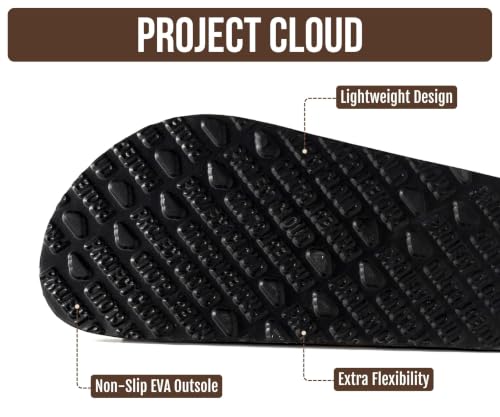 Image of Project Cloud 100% Genuine Leather Flat Sandals For Women 2026 Cork Footbed Womens Sandals with Memory Foam and arch support Vacation Essentials Slides for Women Footwear (Venita)
