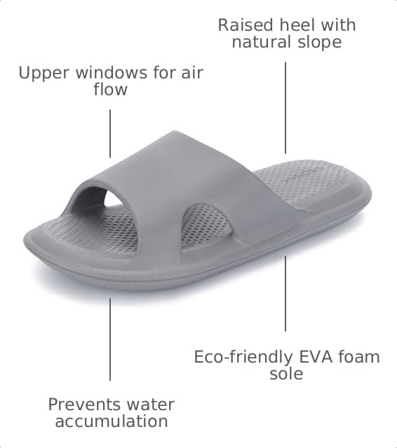 Image of BRONAX House Slippers for Women and Mens | Quick Drying Shower Shoes | Cushioned Sole