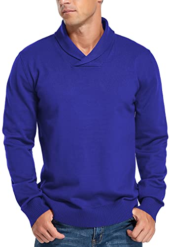 NITAGUT Men's Casual Knitted Shawl Collar Pullover Sweater2