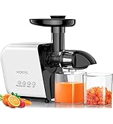 KOIOS Juicer, Slow Masticating Juicer Extractor with Reverse Function, Cold Press Juicer Machine ...
