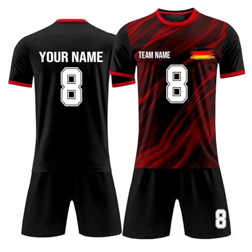 Fussball Geschenke Jungen,Deutschland Trikot mit Namen Nummer Logo Jungen,...