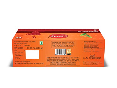 Image of Wagh Bakri Premium Assam Tea with Envelop, 200g (Pack of 3)