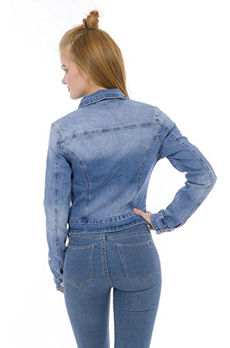 Veste de tailleur biker reflets argent bleu pour look audacieux - 3