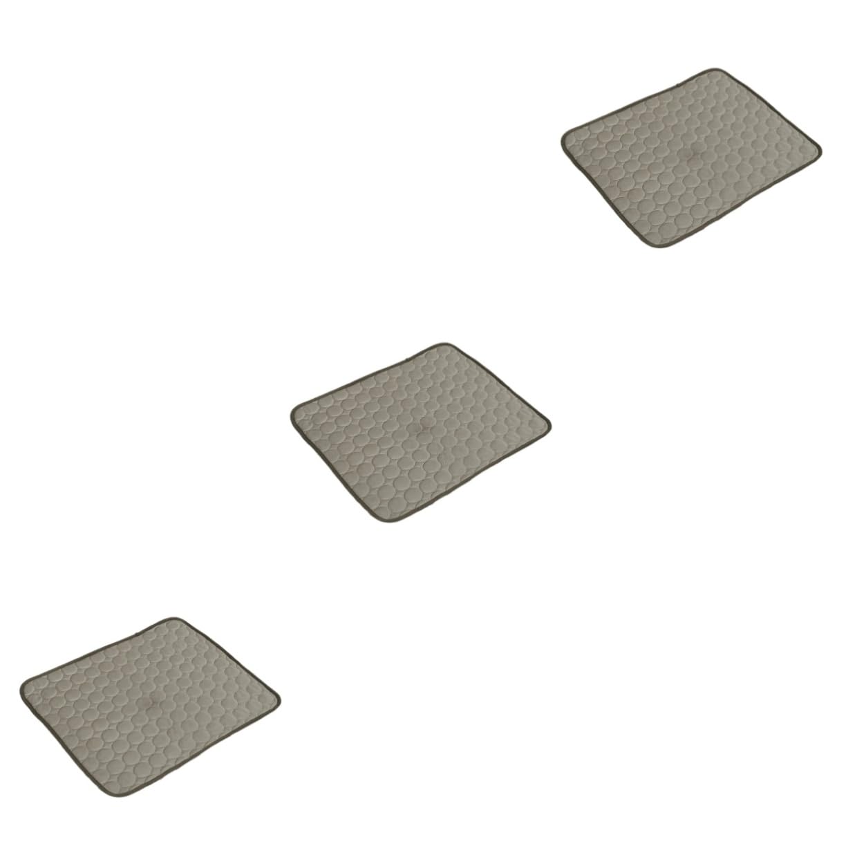 POPETPOP 3stücke Pet Ice Pad Kühlmatte Für Hunde Und Katzen Atmungsaktive Sommerdecke Kaffeefarben Für Drinnen Und Draußen Sorgt Für Angenehme Kühlung Bei Hitze