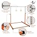 DINOFITNESS Gymnastics Bar for Kids,11 Levels Adjustable Height Gymnastics Equipment for Home,Thickened Upright Tube Gymnastic Horizontal Bars,No Wobble Gymnastics bar for Kids Ages 3-16