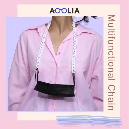 Image of Acrylic Glasses Chain for Women Men Reading Eyeglass Strap Sunglasses Holder Mask Lanyard Chain for Adults