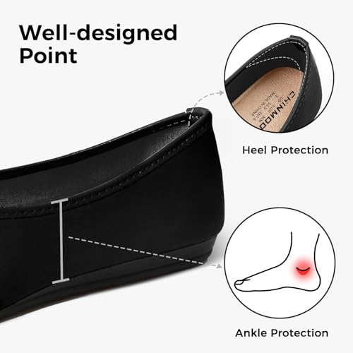 Image of CHIN.MOON Women's Ballet Flats Comfortable Dressy Walking Dress Casual Shoes