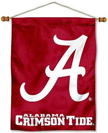 Alabama Crimson Tide A Logo Banner with Hanging Pole