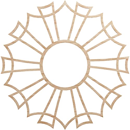 Image of Ekena Millwork 40 inchOD x 14 1 /8 inchID x 3 /8 inchT Augustus Wood Fretwork Pierced Ceiling Medallion, Alder