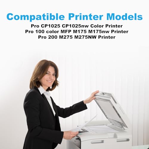 Image of 126A CE310A Black Toner Cartridge - Compatible with HP Laserjet Pro CP1025 Color,HP Laserjet Pro 100 Color MFP M175a, HP Laserjet Pro CP1025nw Color,TopShot Laserjet Pro M275 MFP Printers