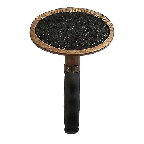 Croci Barbershop - Cardatore per Cani, per Tutti i Tipi di Pelo, Spazzola per Cani Denti in Acciaio Inox, elimina sottopelo e districa Nodi, 19.5x12.5x4 cm