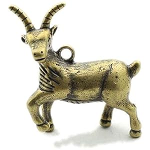 Ornamenten Messing Zodiac Schaap, Auto Sleutelhanger Hanger Hanger Koper Ornament Koperen Kalebas Thee Huisdier, Past…