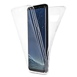 Olixar for Samsung S8 Full Body Case - 360 Degree Full Body Cover - Front + Back Protection - Clear Slim Design - Wireless Charging Compatible - FlexiCover - Clear
