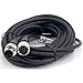 C2D4-5, Connector Cable, M12, Female Ninety & Male Ninety, DC Power, 3 Pin with 3 Wires, PVC, 5m Length