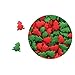 Edible Confetti Sprinkles Cake Cookie Cupcake Quins Christmas Red and Green Trees 8 Ounces