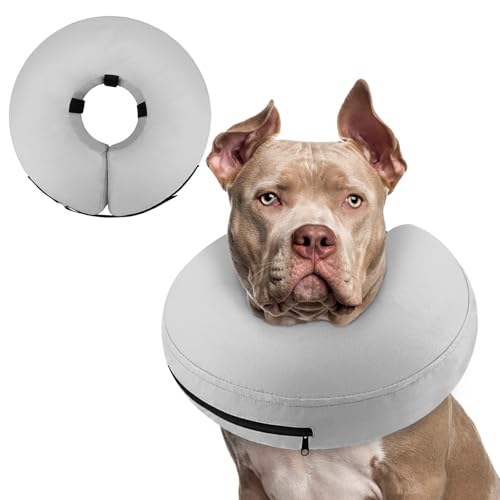 Image of Supet Inflatable Dog Cone Collar Alternative After Surgery, Dog Neck Donut Collar Recovery E Collar for Neuter, Soft Pet Cone for Small Medium Large Dogs
