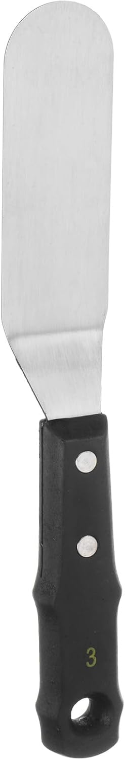 HARFINGTON No.3 Painting Palette Knife Stainless Steel Round Spatula Pallet Knife with Wood Handle for Oil Acrylic Paint Canvas Color Mixing Spreading