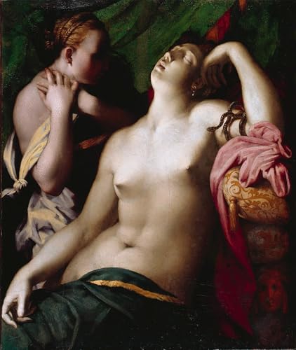 La Mort de Cléopâtre Rosso Fiorentino image sur toile pour sublimer un mur vide