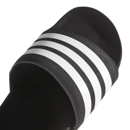 Image of adidas Unisex, Adilette Comfort Slides, Black /White /Black 5, 8, Medium
