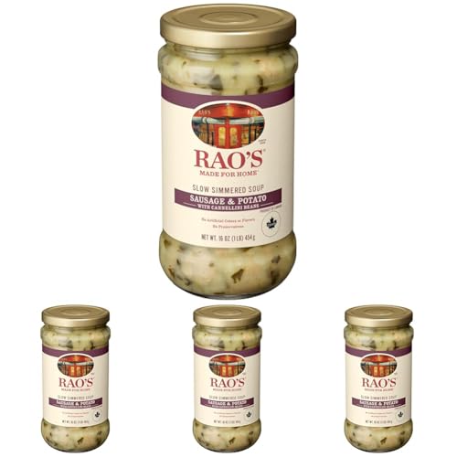 Image of Rao's Made for Home Sausage & Potato Soup, 16oz, Real Vegetables, Traditional Italian Heat and Serve Soup (Pack of 4)